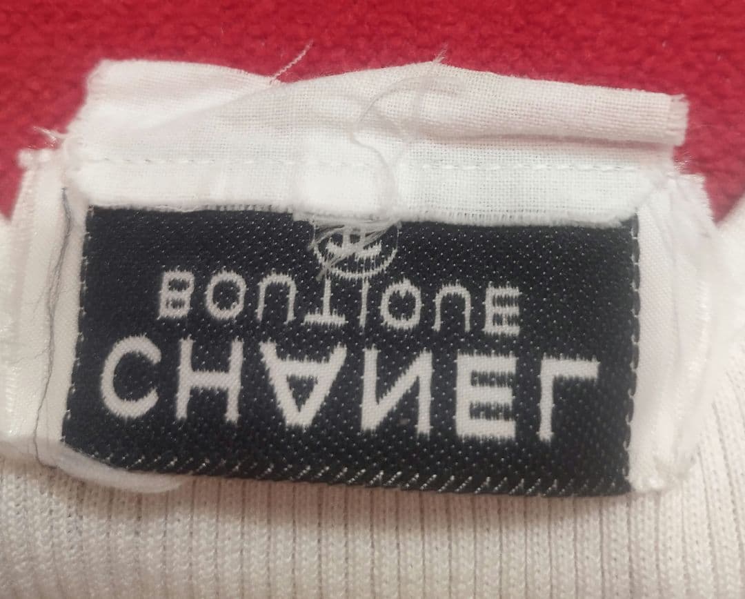 CHANEL　ロゴ生地縫い付けタンクトップ　38サイズ　超美品