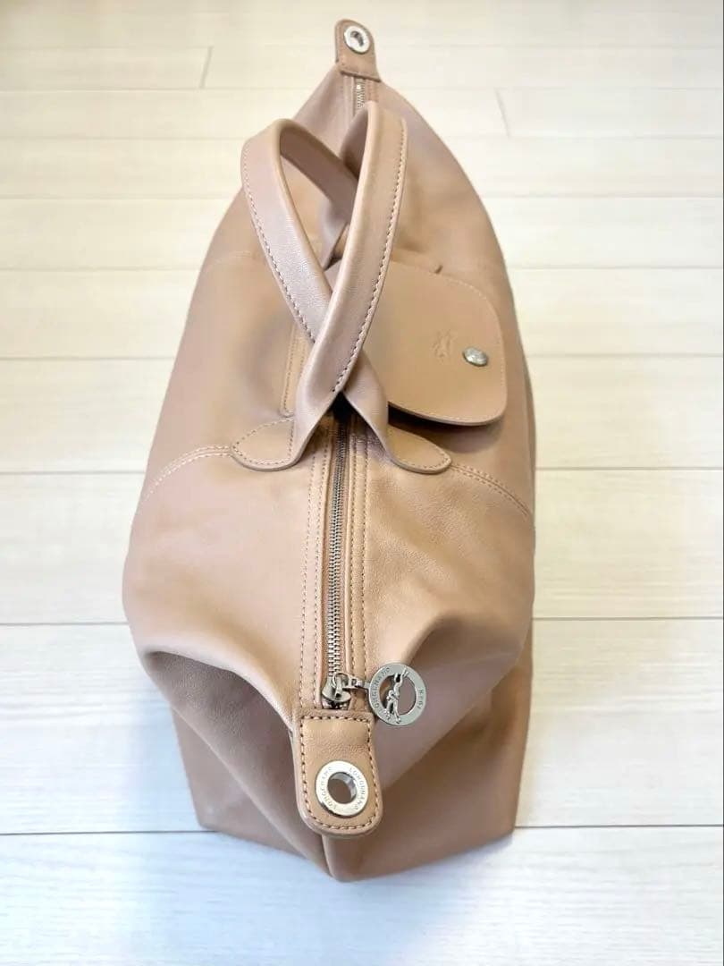 美品♡【ロンシャン】プリアージュキュイールL ベージュ