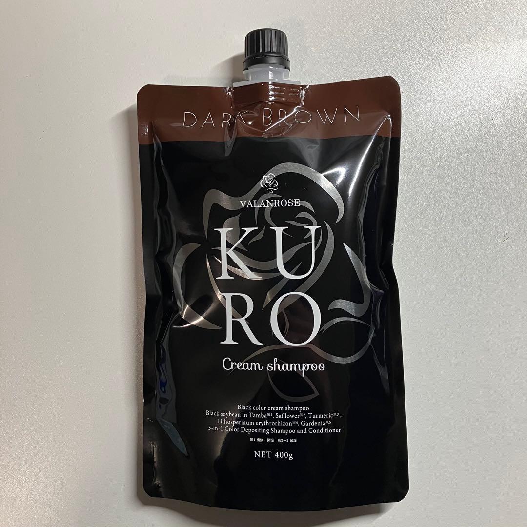VALANROSE KURO Cream shampoo 400gダークブラウン - メルカリ