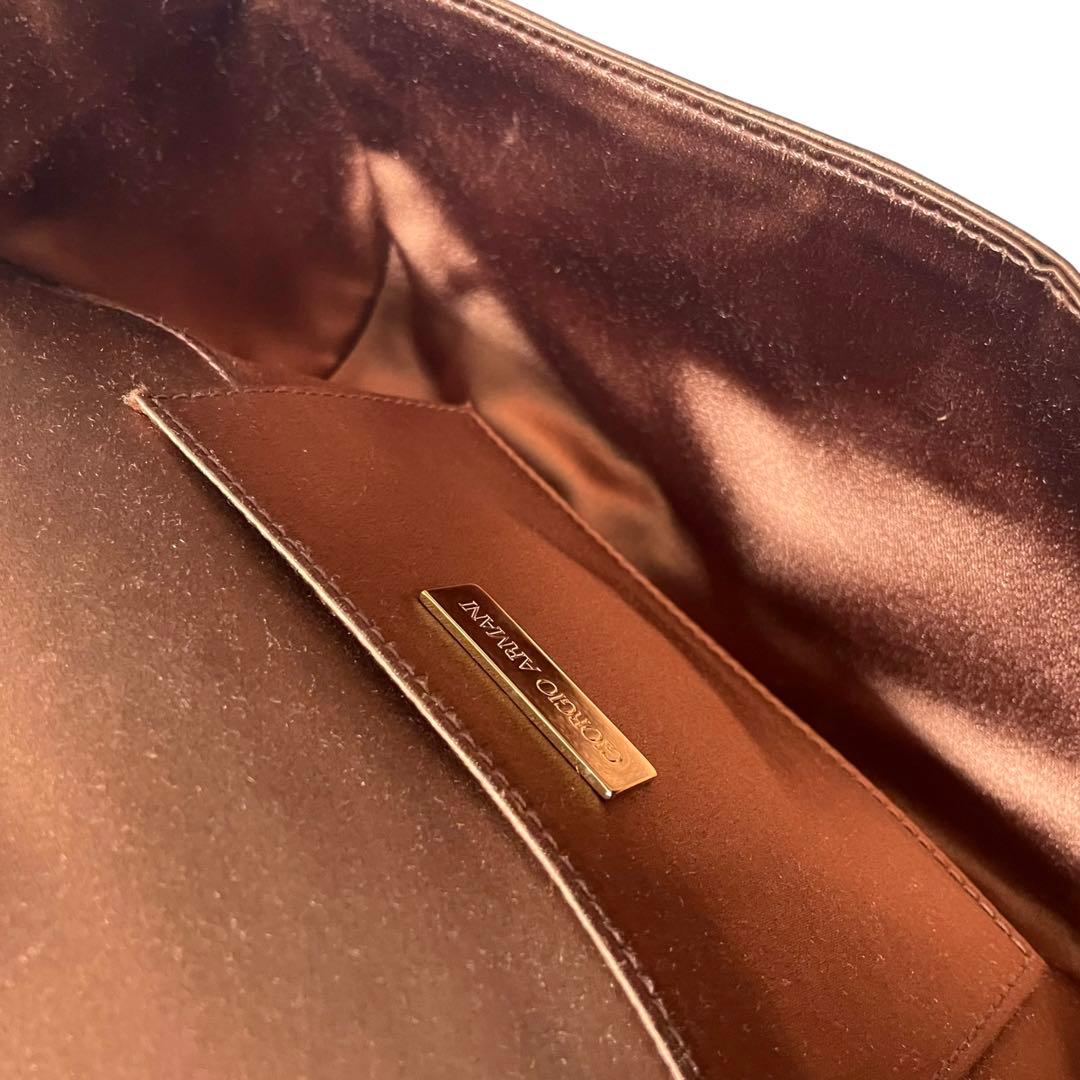 美品 ジョルジオアルマーニ クリスタル フリンジ パーティバッグ 希少モデル