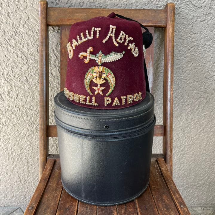 超レア！豪華ケース付き 秘密結社フリーメイソン帽子 アメリカ