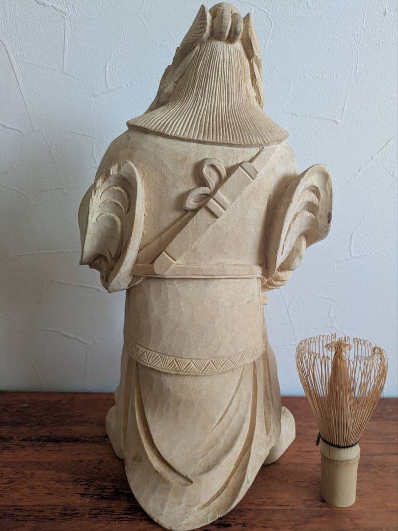 一刀彫 天然木彫刻 木彫 鍾馗 しょうき 仏像 神像 厄除け 学業成就