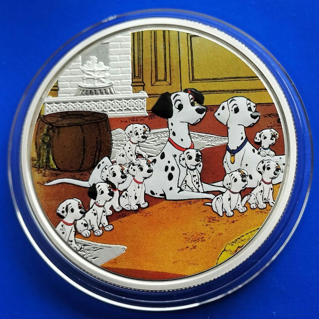 101匹わんちゃん「ファミリー」2ドルカラー銀貨（2022年ニウエ