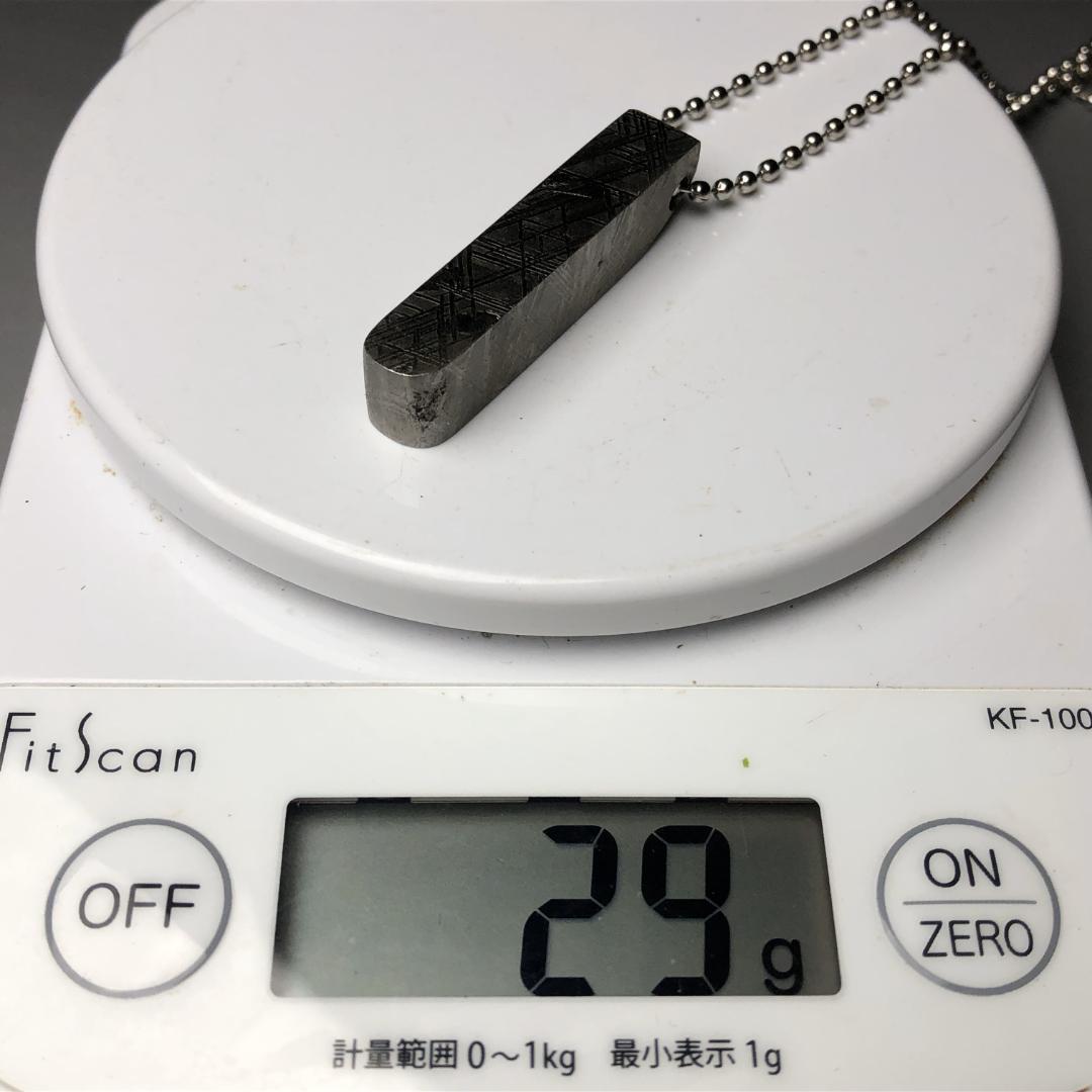 ムオニオナルスタ隕石 メッキ処理済み ペンダント 鉄隕石 重さ約29g