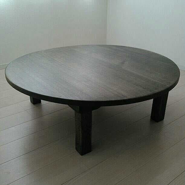 新品！4尺(120巾) 花梨無垢 高級座卓 座敷机 唐木家具 ちゃぶ台/検