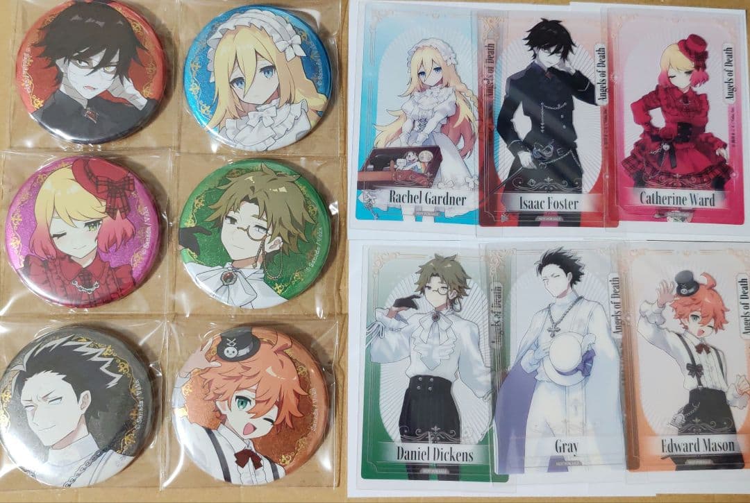 殺戮の天使 真田まこと展 10周年 缶バッジセット クリアカード