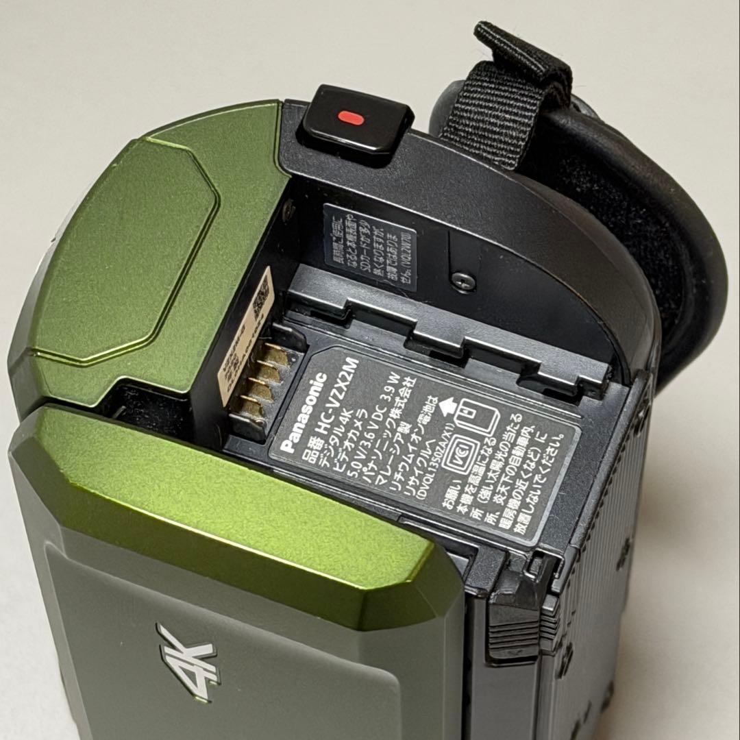 【完動美品】パナソニック 4Kビデオカメラ HC-VX2M フォレストカーキ