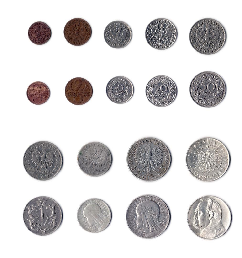 ポーランド 銀貨入り硬貨セット 1・2・5・10・20・50ズウォティ／グロシェ ポーランド 9枚硬貨セット 1 2 5 10 20 50 グロシュ 1 2 5 ズウォティ