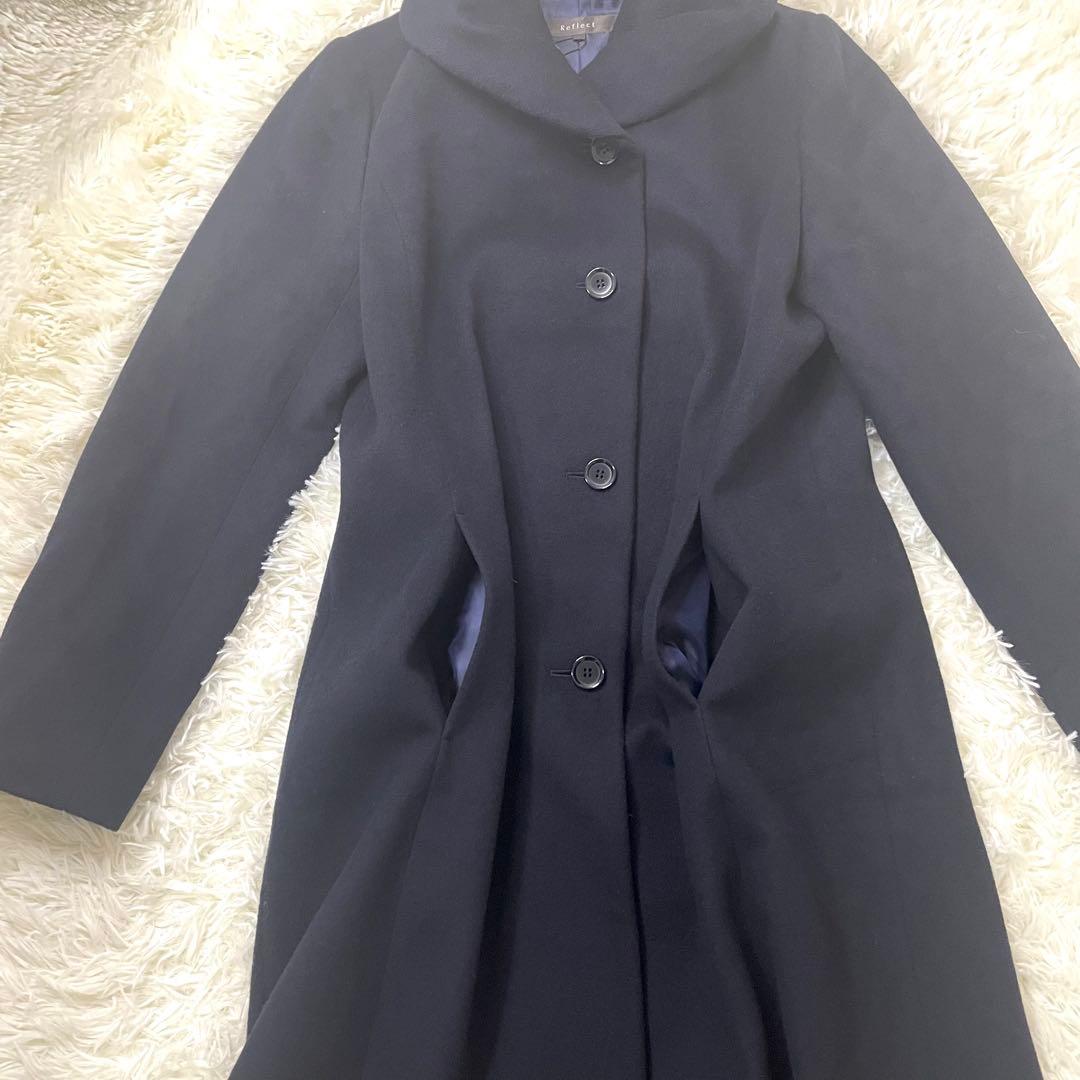新品*Reflectリフレクトニュアンスネックアンゴラ羊毛コート尾州産日本製