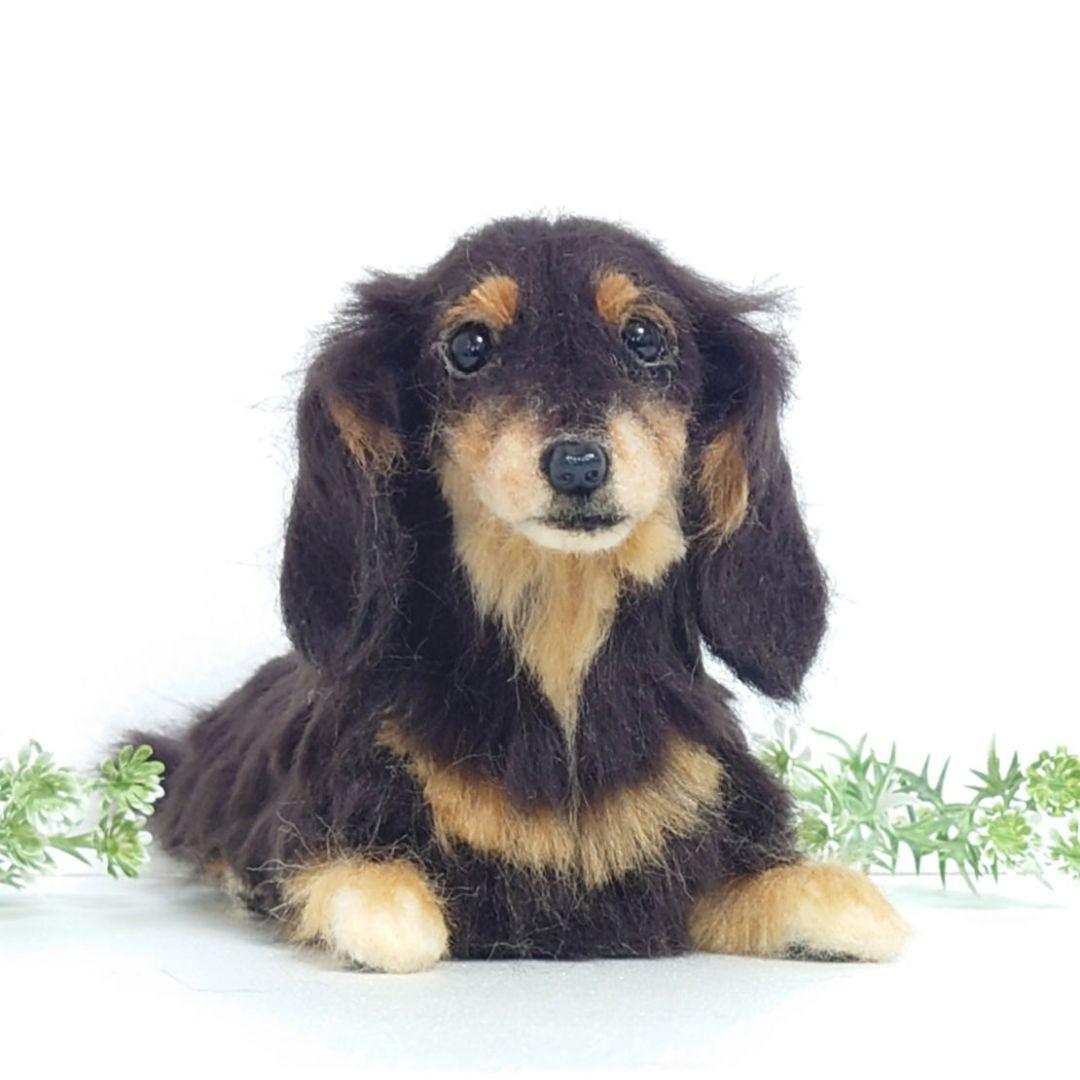 羊毛フェルトミニチュアダックス