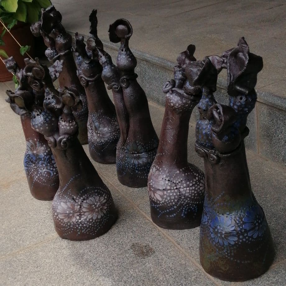 作家物 陶器オブジェ 7つセット 作家物 陶器オブジェ 7つセット