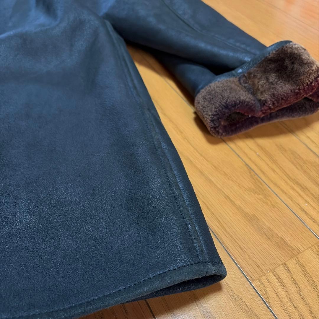 【値下げ】エルメネジルドゼニアのムートンコート　ブラック　イタリア製