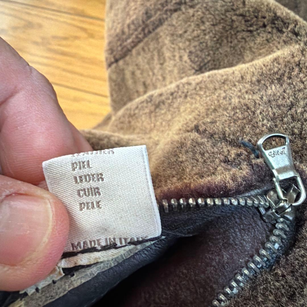 【値下げ】エルメネジルドゼニアのムートンコート　ブラック　イタリア製