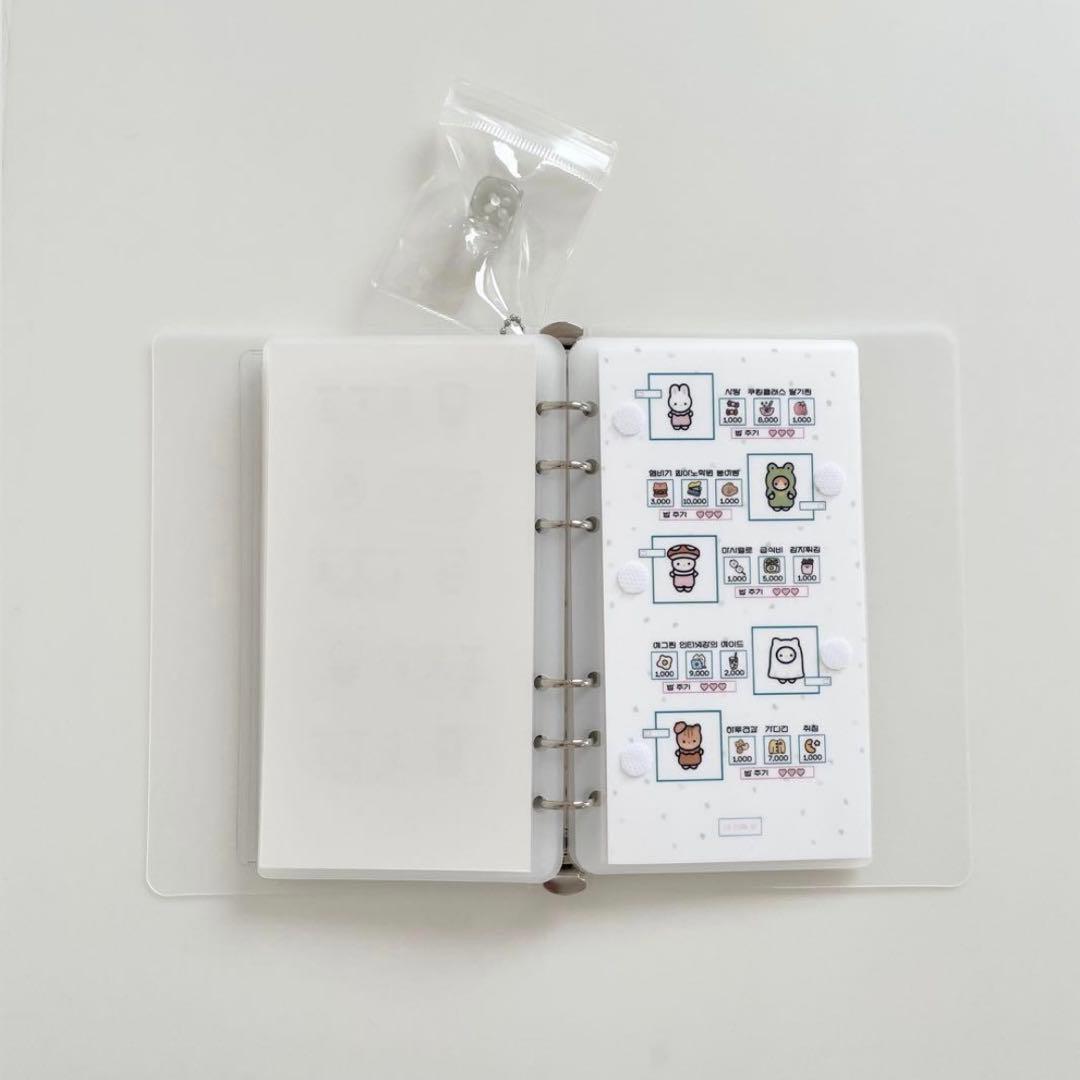 恵美　韓国　バインダー　カバー　貯金　現金管理　リボン　プレート　リフィル