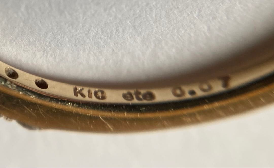 ⭐︎ete K10 0.07ct ダイヤYG リング　9号⭐︎