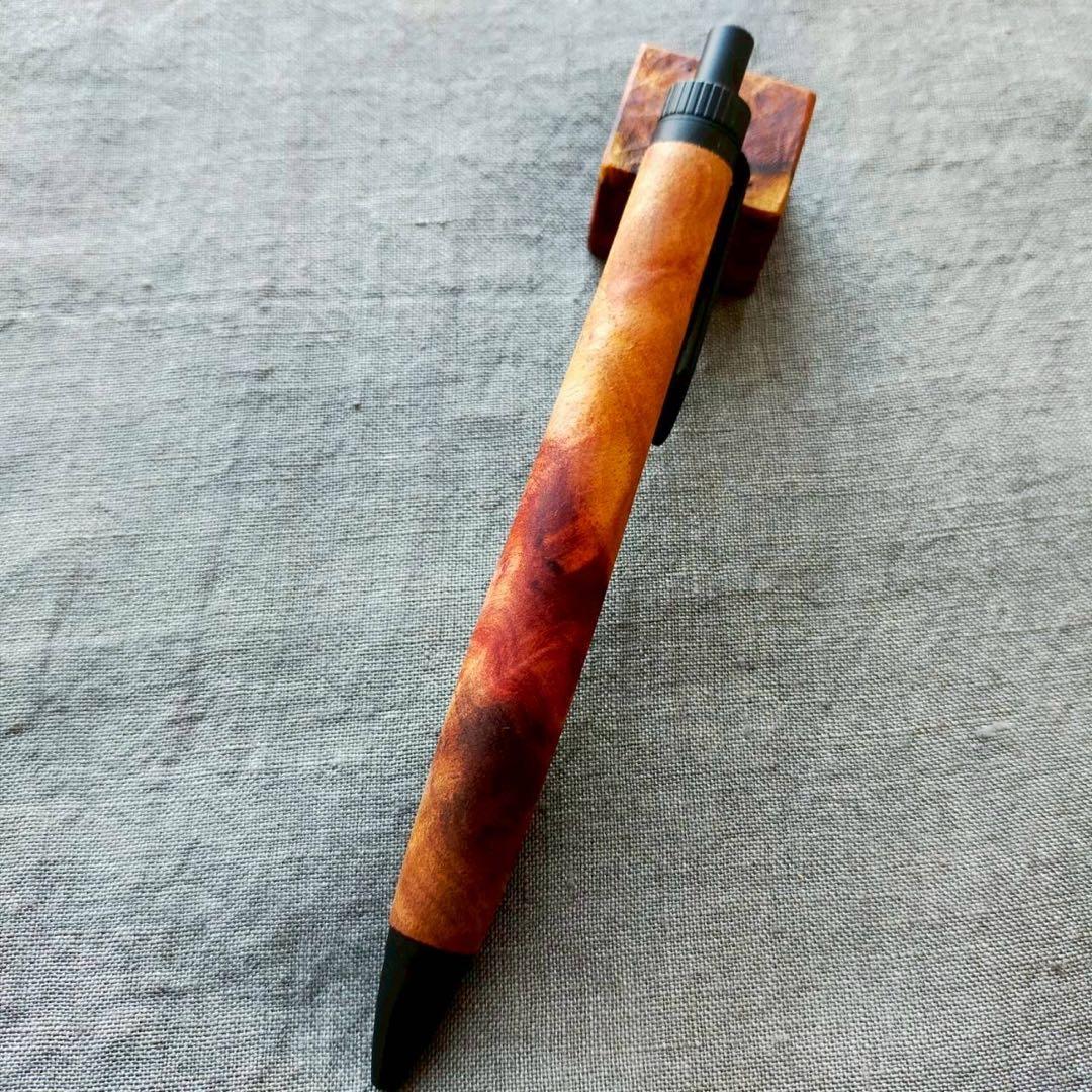 台湾楠瘤 ハンドメイド 木軸ボールペン G2 天然木 ブラック