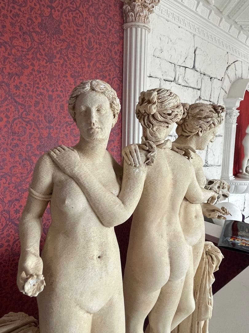 三美神 彫刻。西暦2世紀。高さ47 cm , レプリカ, ローマ神話 ローマ