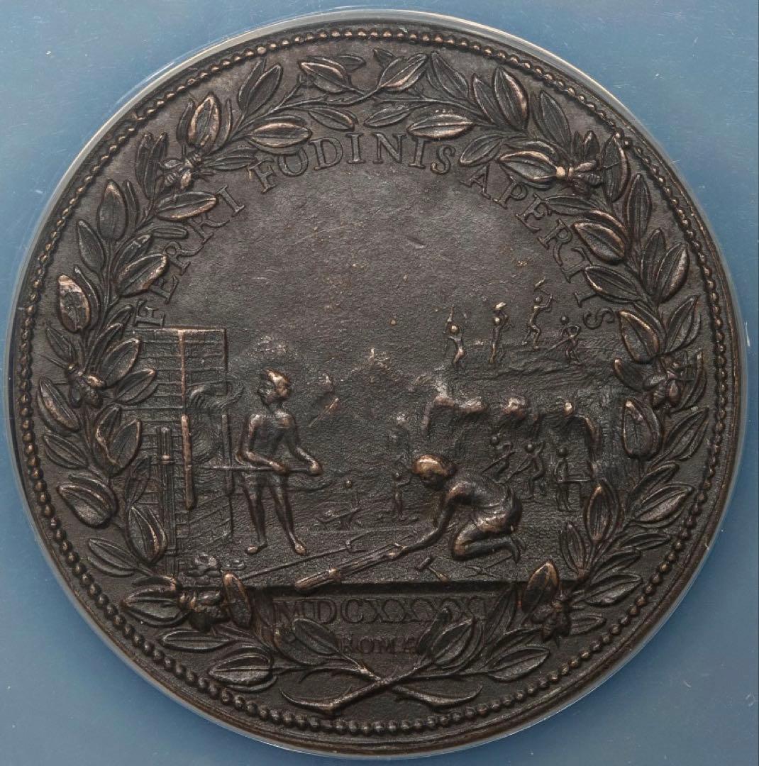 ウルバヌス8世 1641年 ブロンズメダル 特大スラブ入り ウルバヌス8世