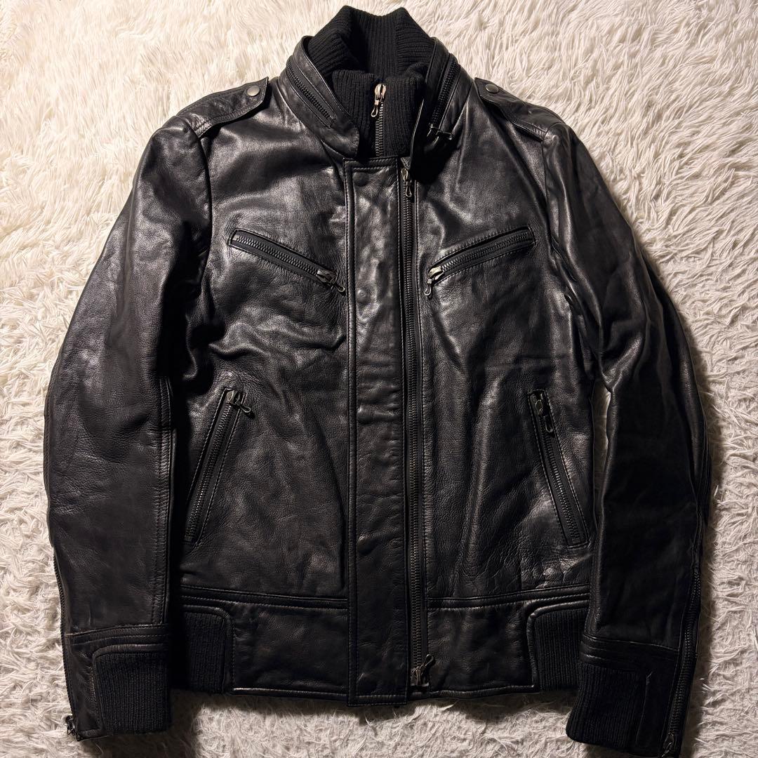 超名作・希少サイズ48】シェラック 赤西仁着 レザーライダース 有閑
