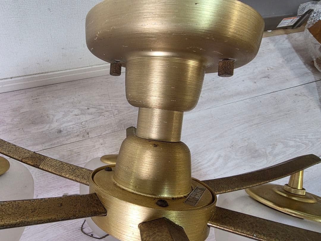 フロストガラス6灯シーリングライト照明 昭和レトロ ガラス