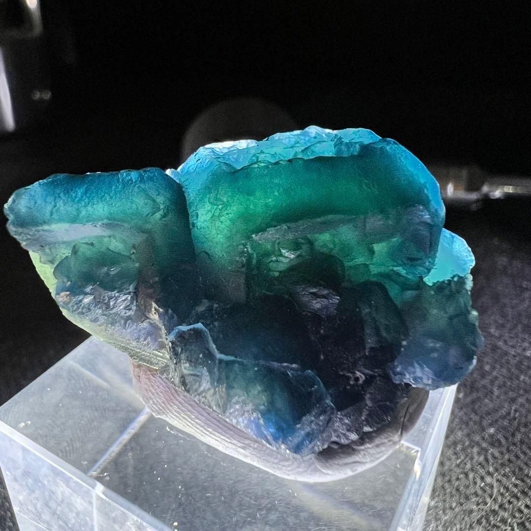 内モンゴル 「青色」「納戸色」「若竹色」グラデーションフローライト