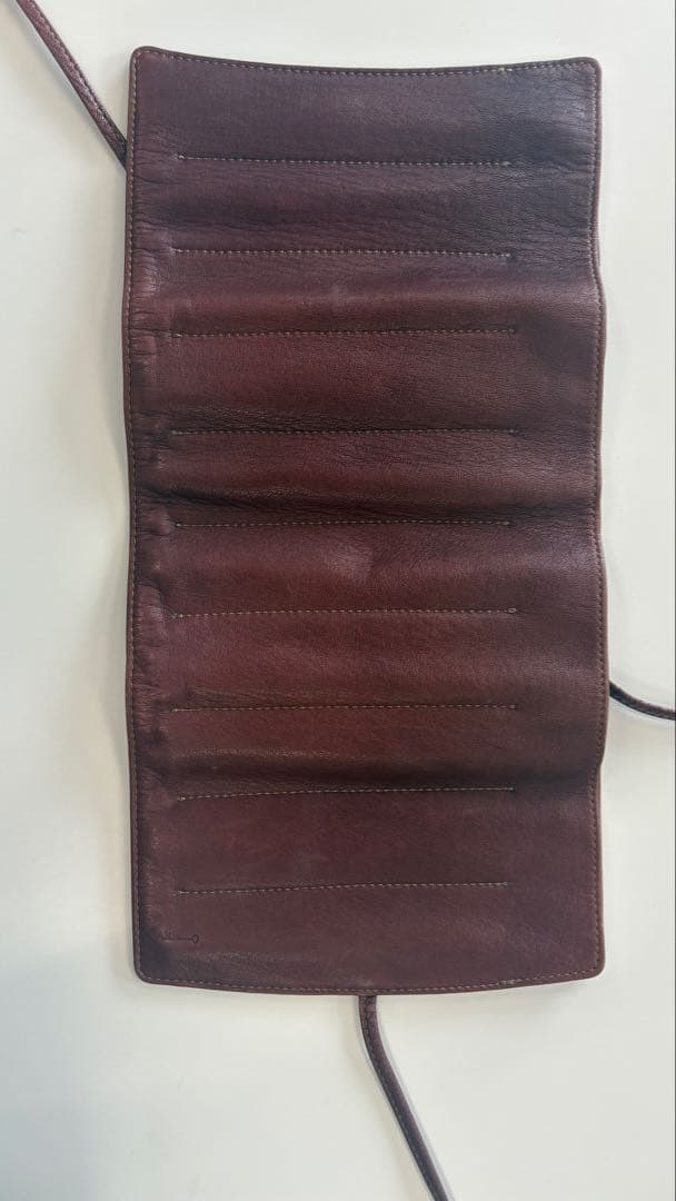 ナガサワ キップレザー ペンシース ペンケース ボルドー