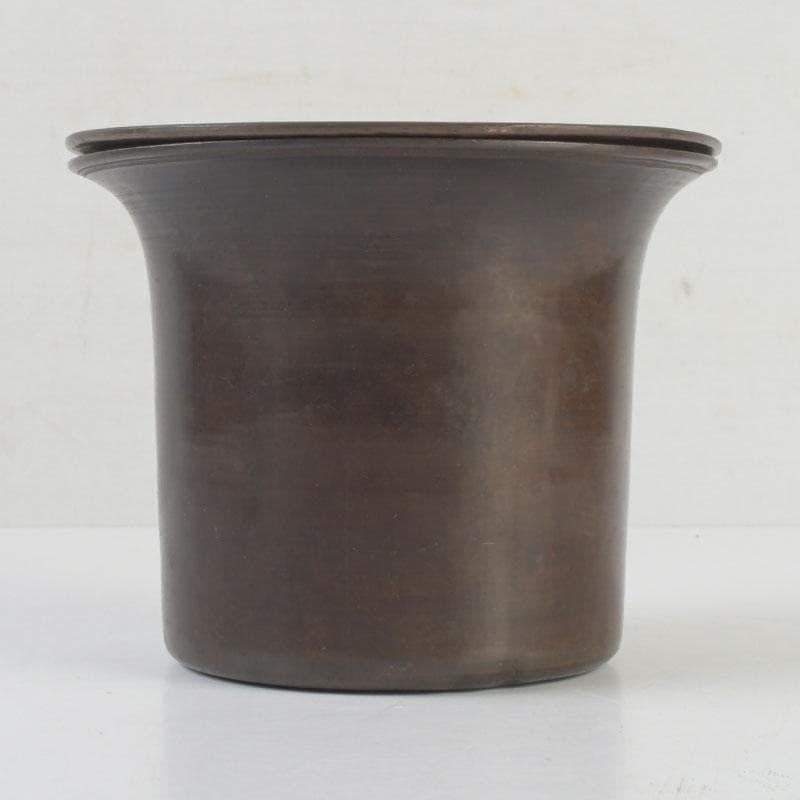 煎茶道具 古銅 茶こぼし 建水 V 9642 美術品・アンティーク・コレクション