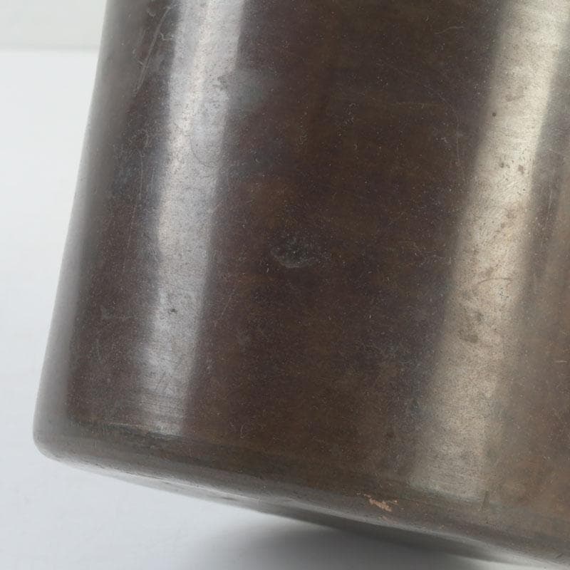 煎茶道具 古銅 茶こぼし 建水 V 9642 美術品・アンティーク・コレクション