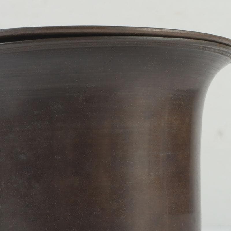 煎茶道具 古銅 茶こぼし 建水 V 9642 美術品・アンティーク・コレクション