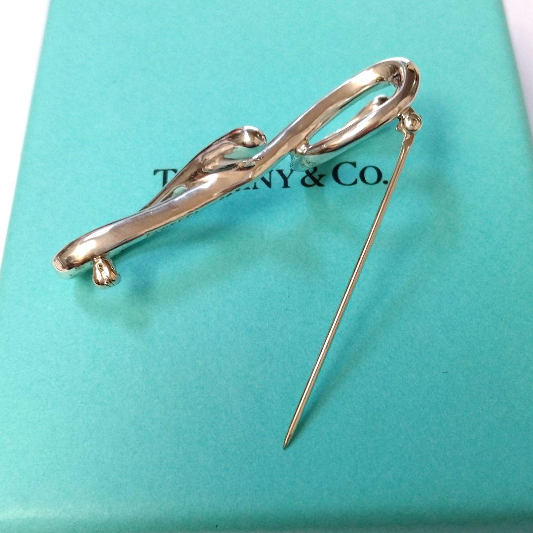 TIFFANY ティファニー イニシャル ブローチ シルバー ラージサイズの