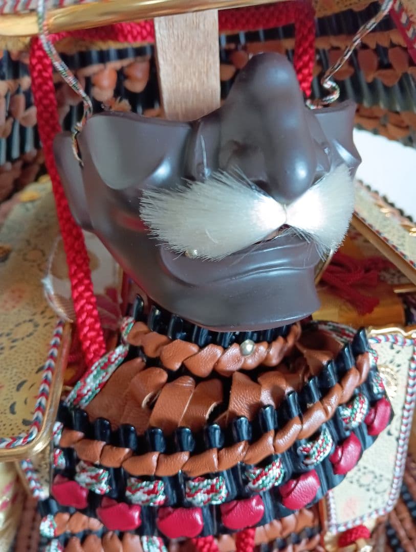 端午の節句大型サイズ全長98センチサイズ鎌倉時代作風昭和後期鎧兜飾り