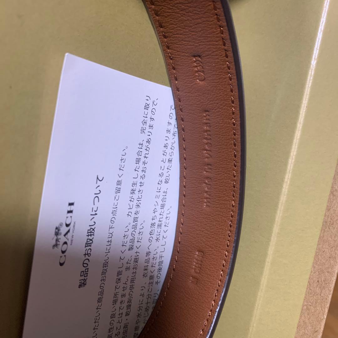 COACH レザー首輪 骨型チャーム付き