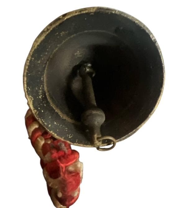 ベル 真鍮製 アンティーク レトロ 古物 紐付 絵柄 刻印 鷲