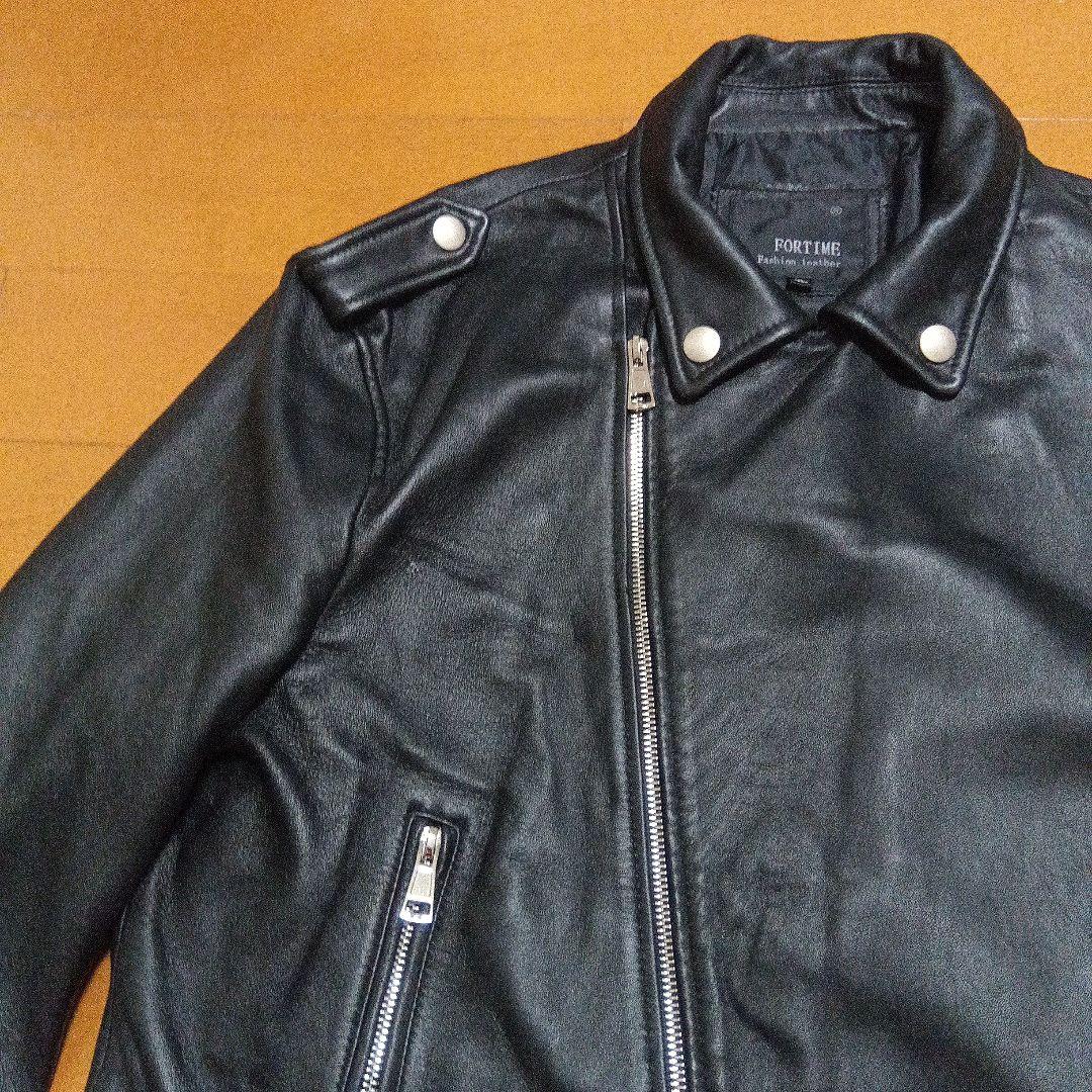 FORTIME ブラックレザーライダースジャケット 楽天市場】ライダース