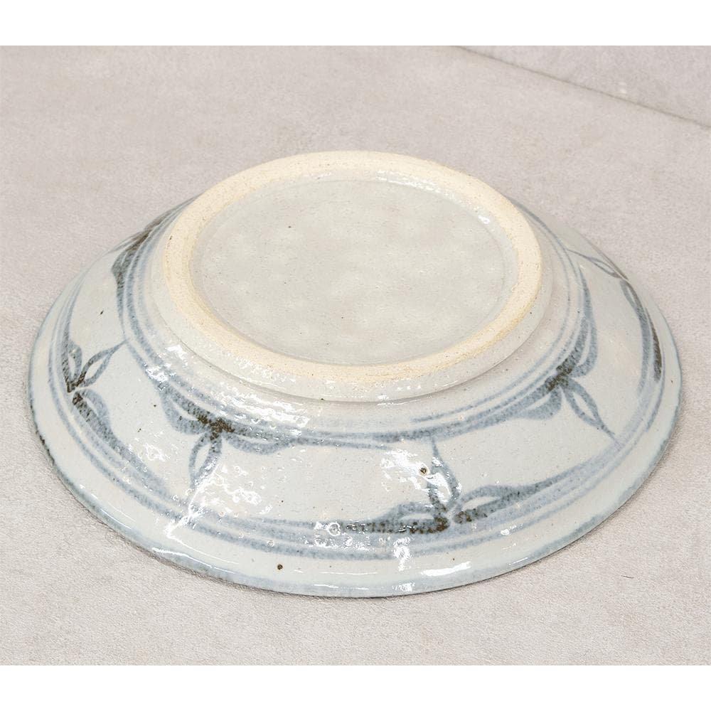 河井久 飾り皿 大皿「花紋鉢」直径34.1cm 共箱 河井寛次郎・河井武