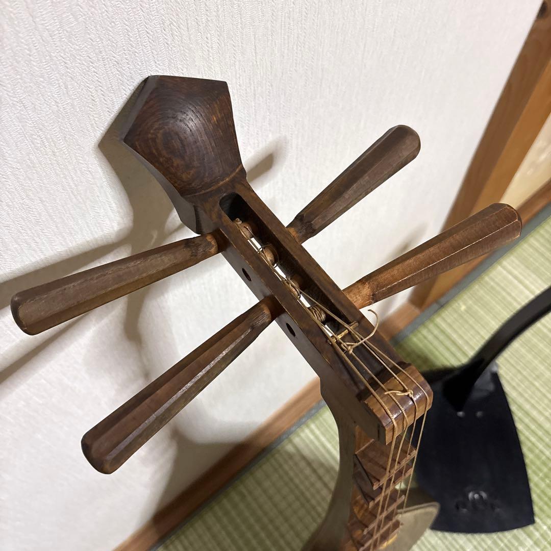 筑前琵琶 四弦 五柱 琵琶 螺鈿希少 琵琶立て 弦楽器 琵琶台 民族楽器