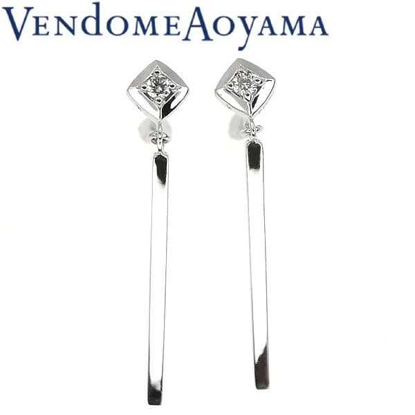 ヴァンドーム青山 Pt ダイヤ ピアス プラチナウーマン 定価6万