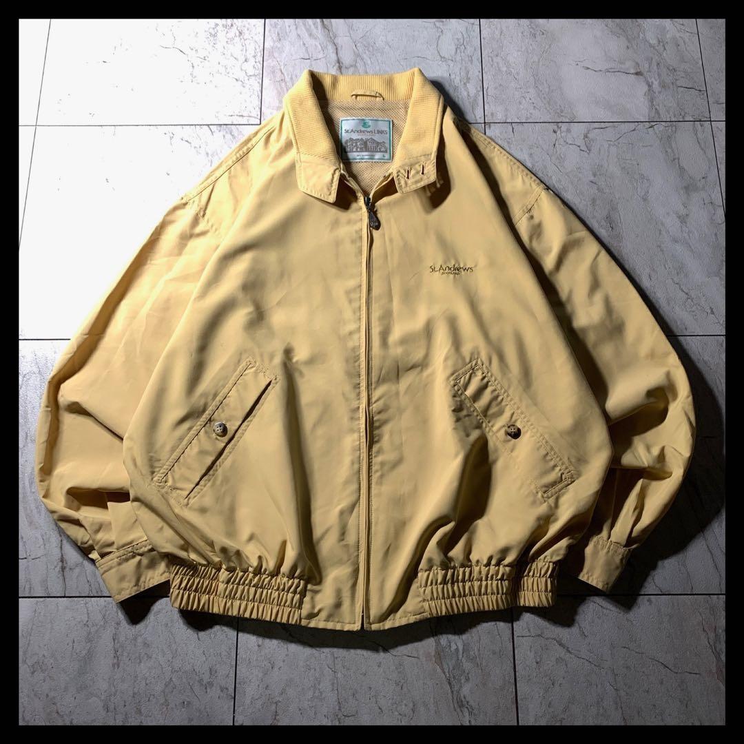 レトロ古着 短丈 ハリントンジャケット G9 スイングトップ からし色