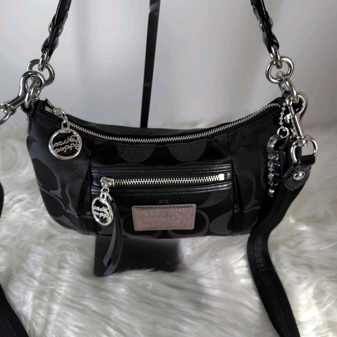 COACH　poppy 2way ショルダーバッグ y2k　ポピー 黒　コーチ