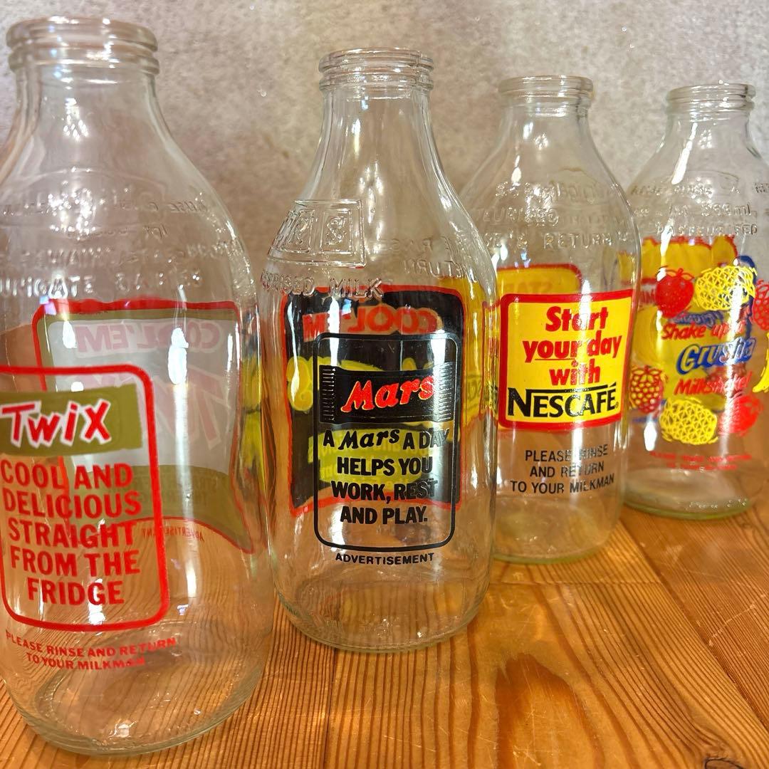 80年代 イギリス アドバタイジング 牛乳瓶 セットの通販はau PAY