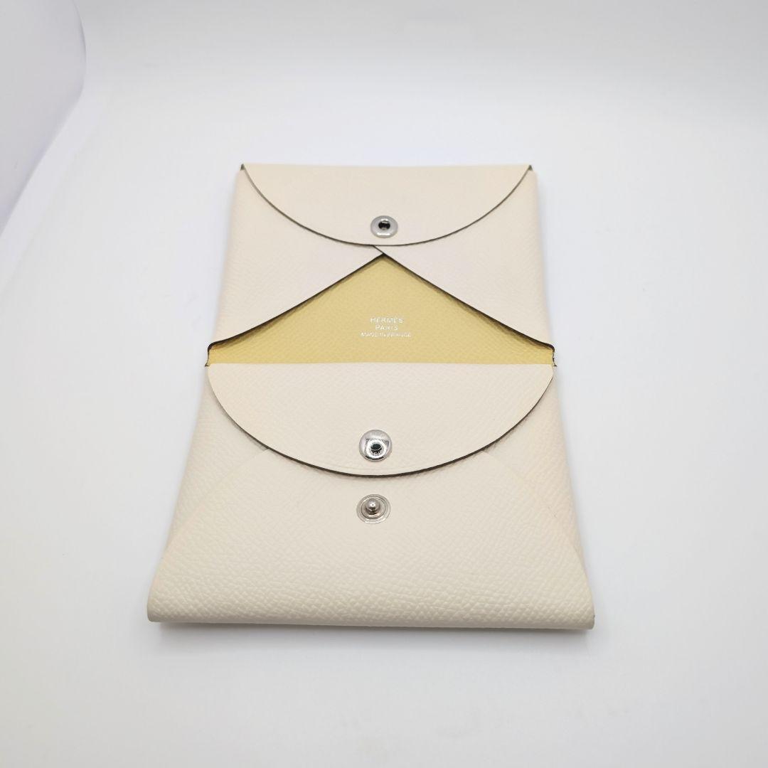 ✨️未使用級!✨️エルメス　カルヴィデュオ　アイボリー×イエロー