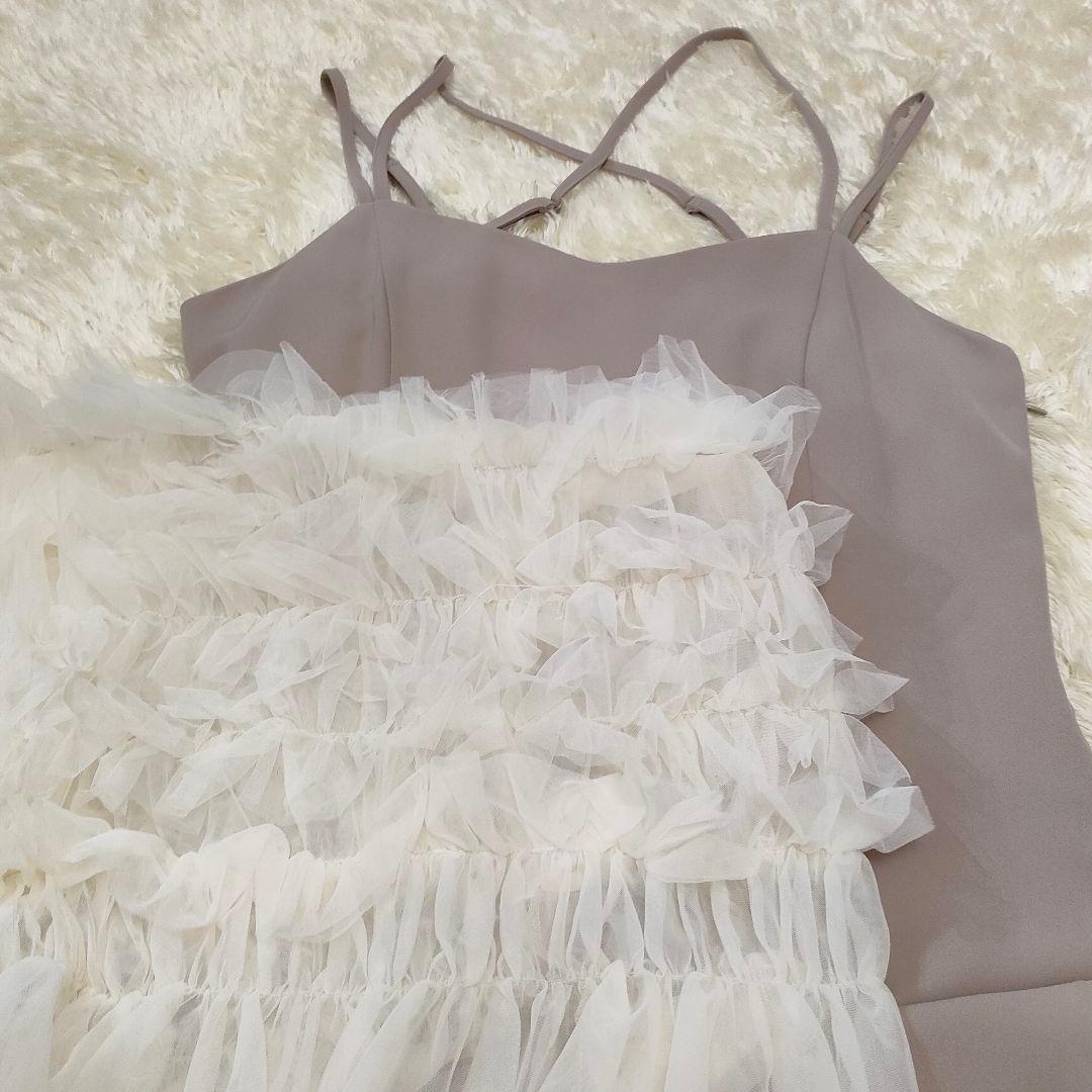 新品タグ無☆シャーリングチュールトップス セット ドレス ニアナ L