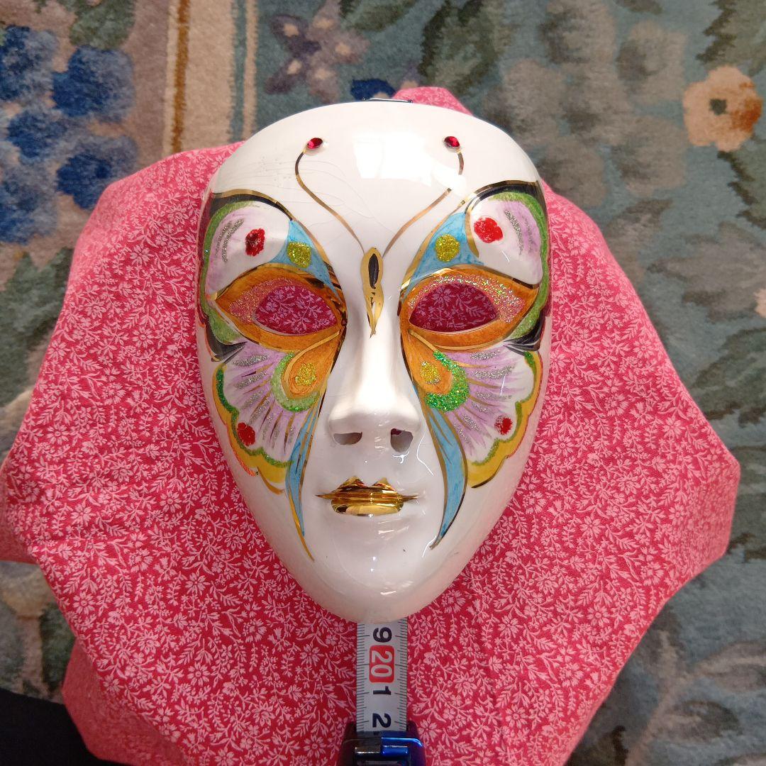 ベネチアンマスク高級 仮面 蝶 イタリア陶器製壁掛けインテリアミニ