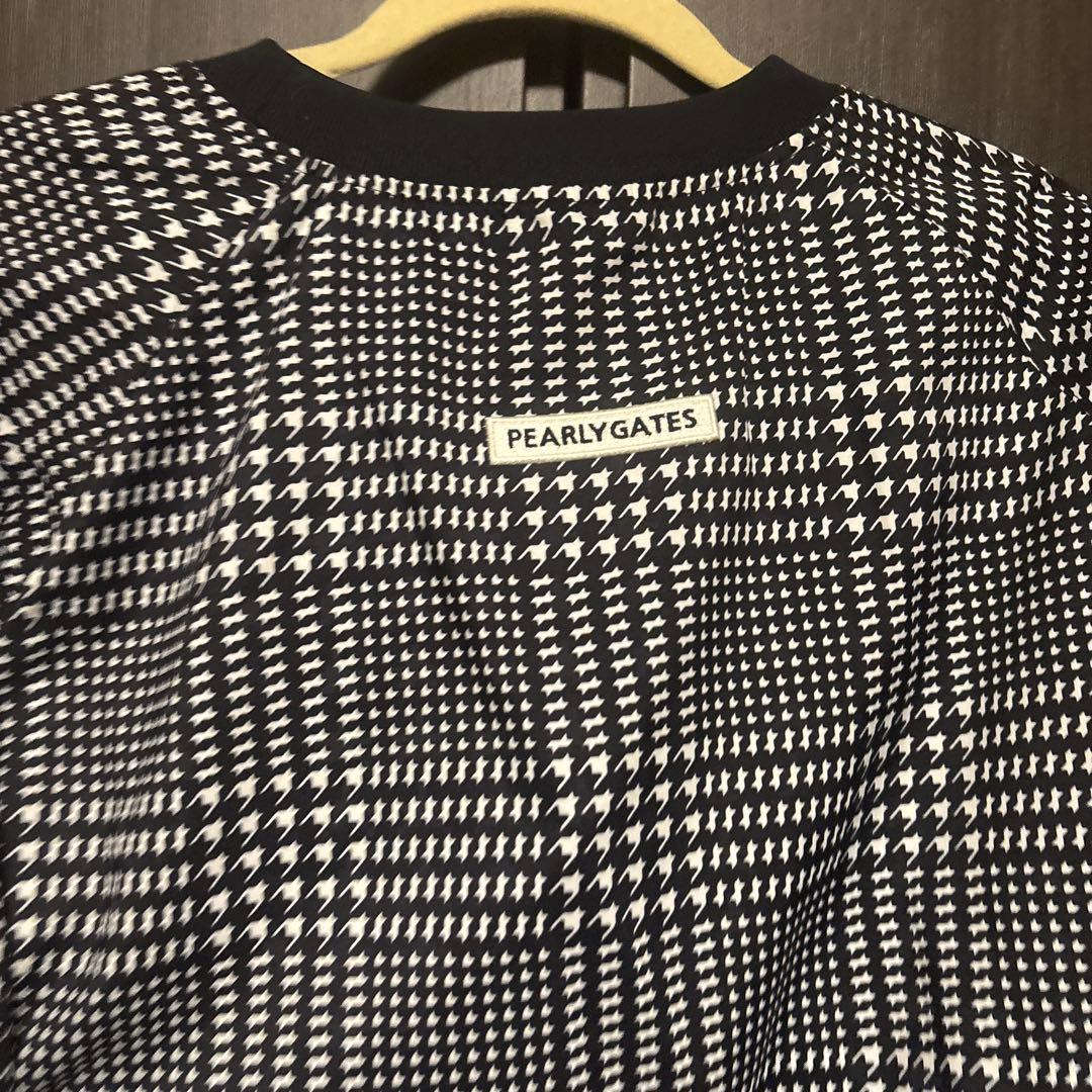 PEARLY GATES 千鳥格子柄セーター　防寒　風避け　セットアップ可能