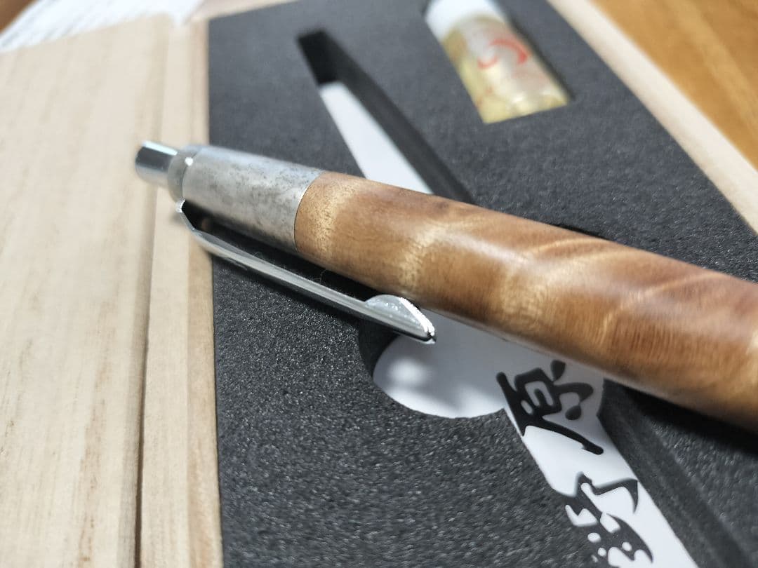 最終値下げ 野原工芸 シャープペンシル マーブルウッド 斑紋純銀金具