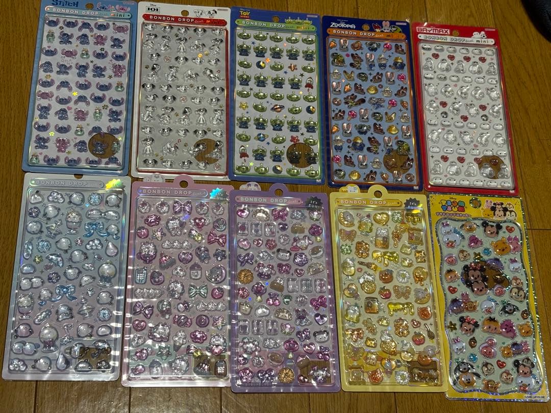 【まとめ売り51点】ボンボンドロップシール等シール多数＋雑貨類　バラ売り不可