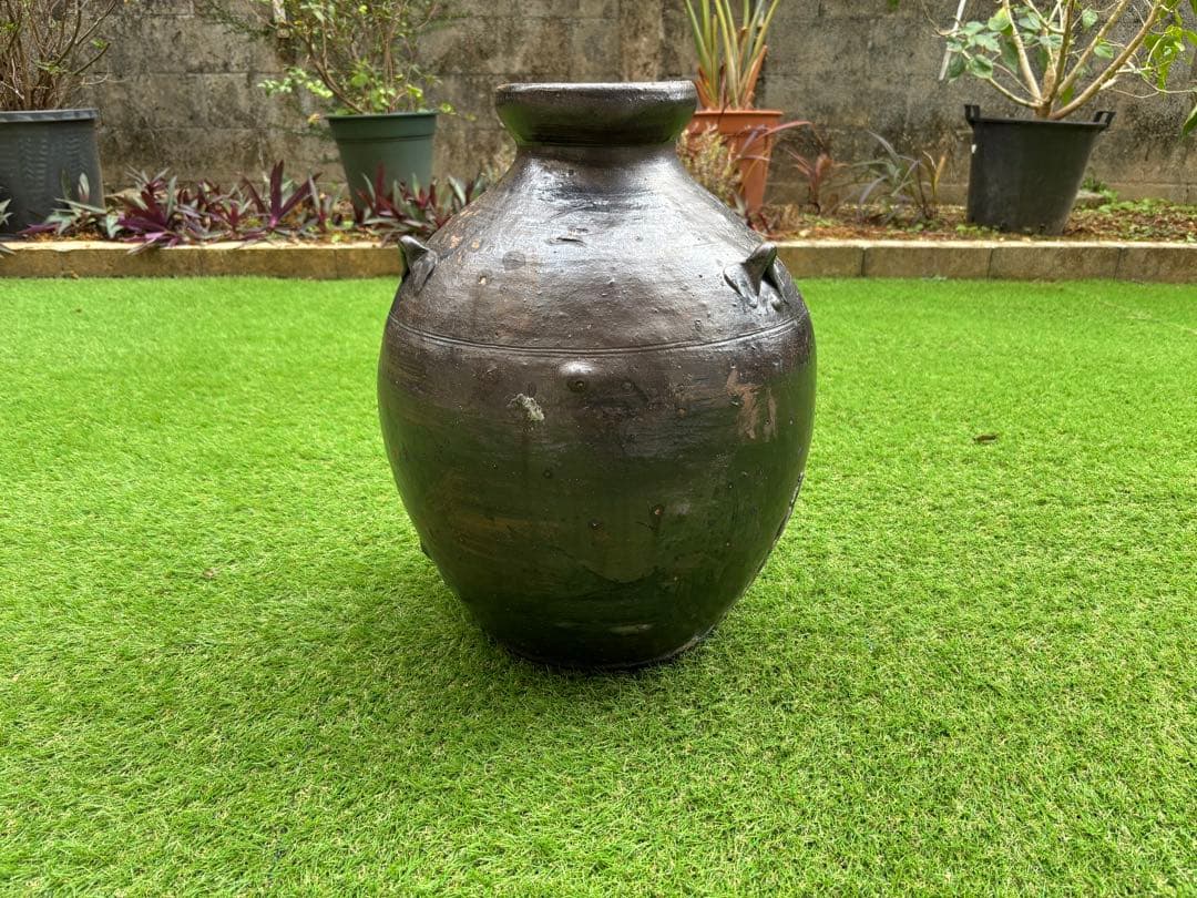 沖縄/やちむん/希少】荒焼（あらやち） 特大サイズ約48cm 美術品