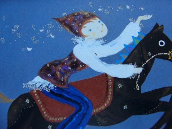 前田 麻里 【花の頃】 希少画集画、状態良好、新品高級額装付