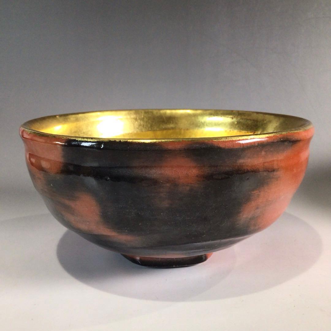 赤楽 嶋台茶碗 佐々木松楽 共箱入 茶道具 茶器 茶盌 伝