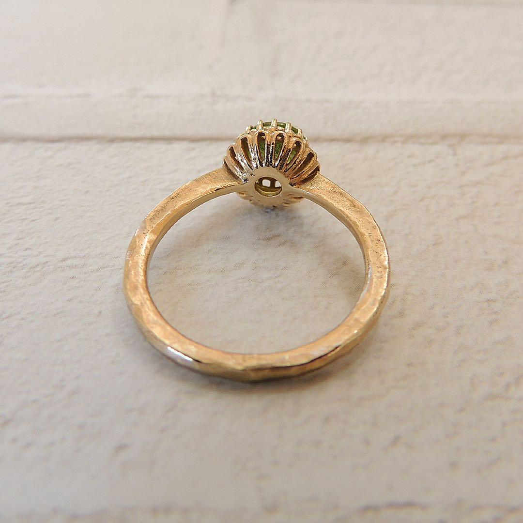 パーセルジュエリー ペリドット ポンポネアンスールリング 11号